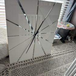 Howard Miller Zander Wall Clock - 30” High X 25” Wide-Gloss White Finish - Perfect Condition