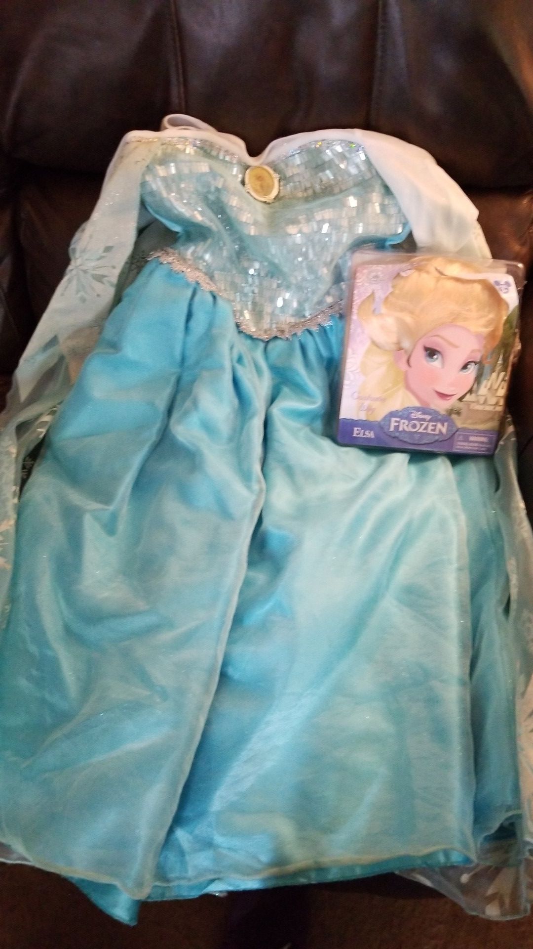 Elsa costume and wig set Frozen