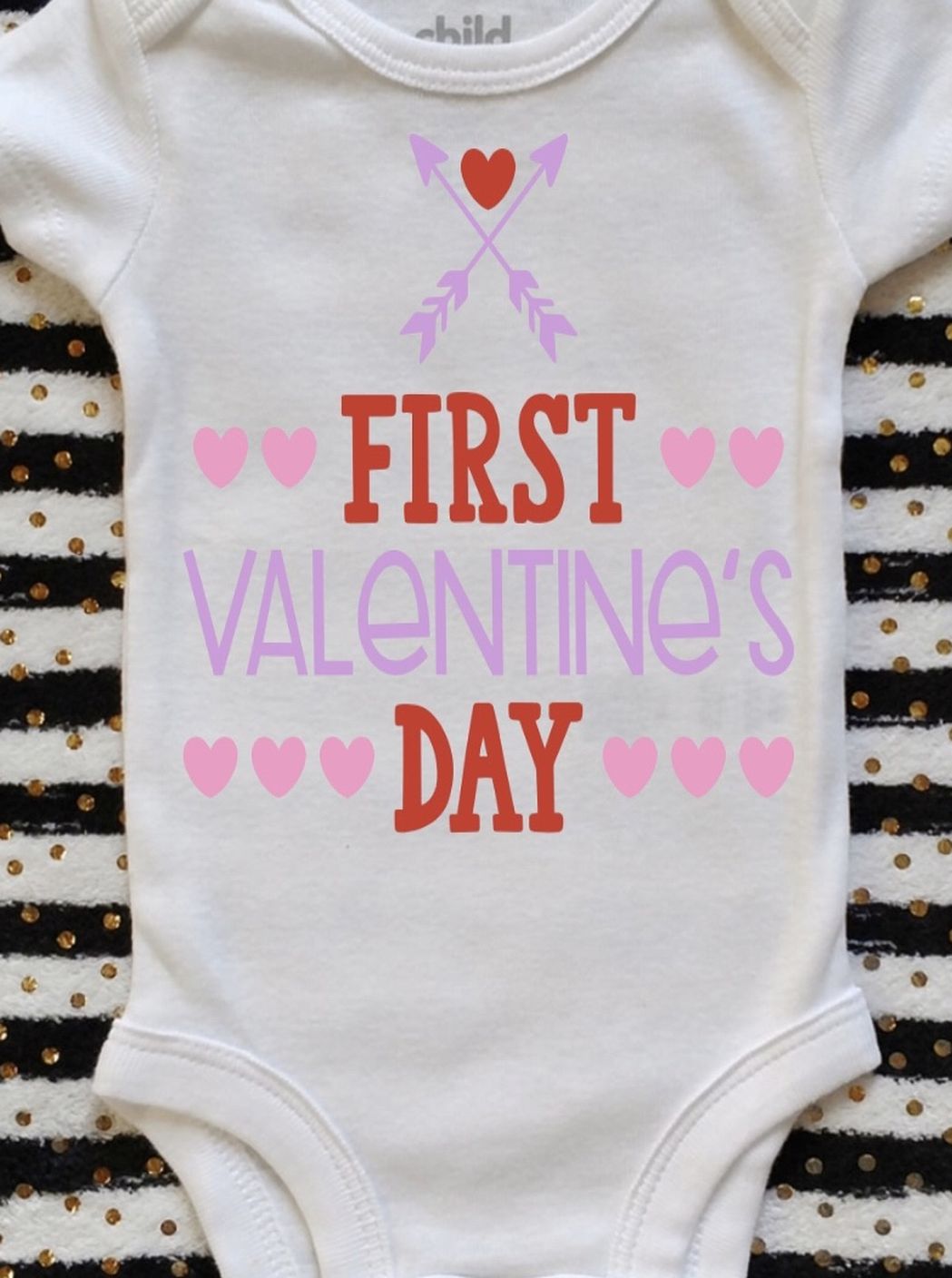 First Valentines Day Onesie