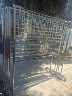 Metal rack with wheels