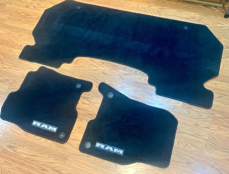 Genuine Mopar OEM 2019-2022 Dodge RAM 1500 CREW CAB Black Carpet Floor Mats