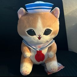 Mofusand Sailor meow Orange cat Plush 11”