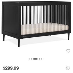 Delta Children Bowie 4-in-1 Convertible Crib - Greenguard Gold Certified - Black