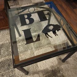 Buffalo Glass Side Table Custom Design