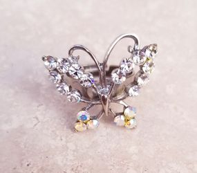 Crystal Butterfly Ring