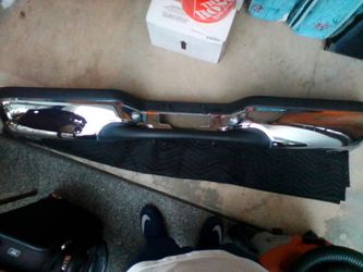 Chrome Rear Truck Bumper with Step Pad