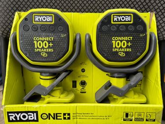 RYOBI ONE+ 18V Cordless VERSE Clamp Speaker 2-Pack (Tools Only