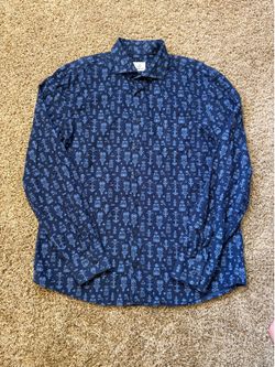 Johnnie-O Hangin Out Floral Print Corduroy Button Down Long Sleeve Size Medium
