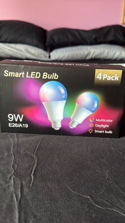 4-Pack Smart Wi-Fi RGB LED Bulbs – Multicolor & Daylight White, App Controlled