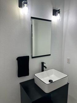 28" Bathroom Vanity Sink Combo with Lights