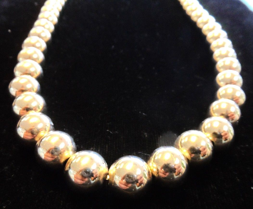 14k gold 24in ball link necklace 49 4gr for sale in san antonio tx