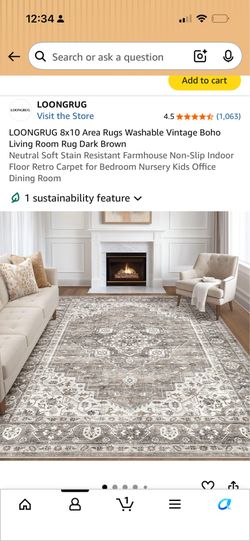 New 8x10 washable rug