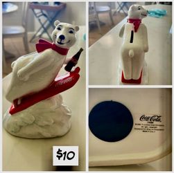 coca-Cola 1995 piggy bank $10 firm