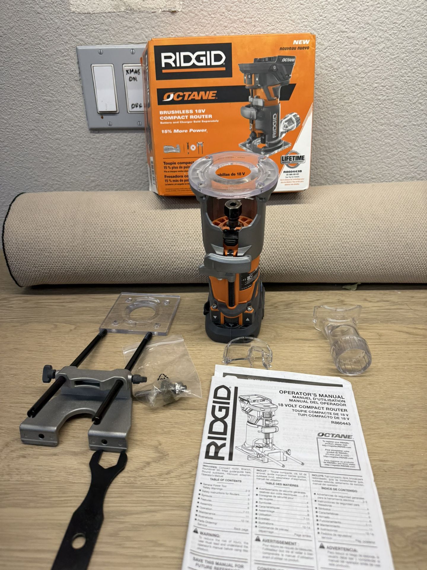 18V Compact Portable Ridgid Router