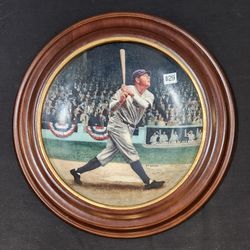 Babe Ruth Framed Porcelain Plate
