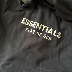 Black ESSENTIALS hoodie