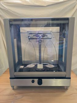 Vintage Industrial Scale in Glass Enclosure