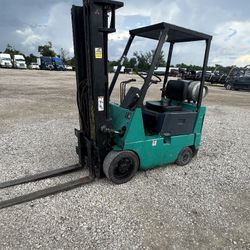Mitsubishi fgc15 3000lb forklift 3 stage mass warehouse propane 