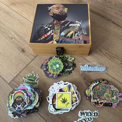 Box and stickers 