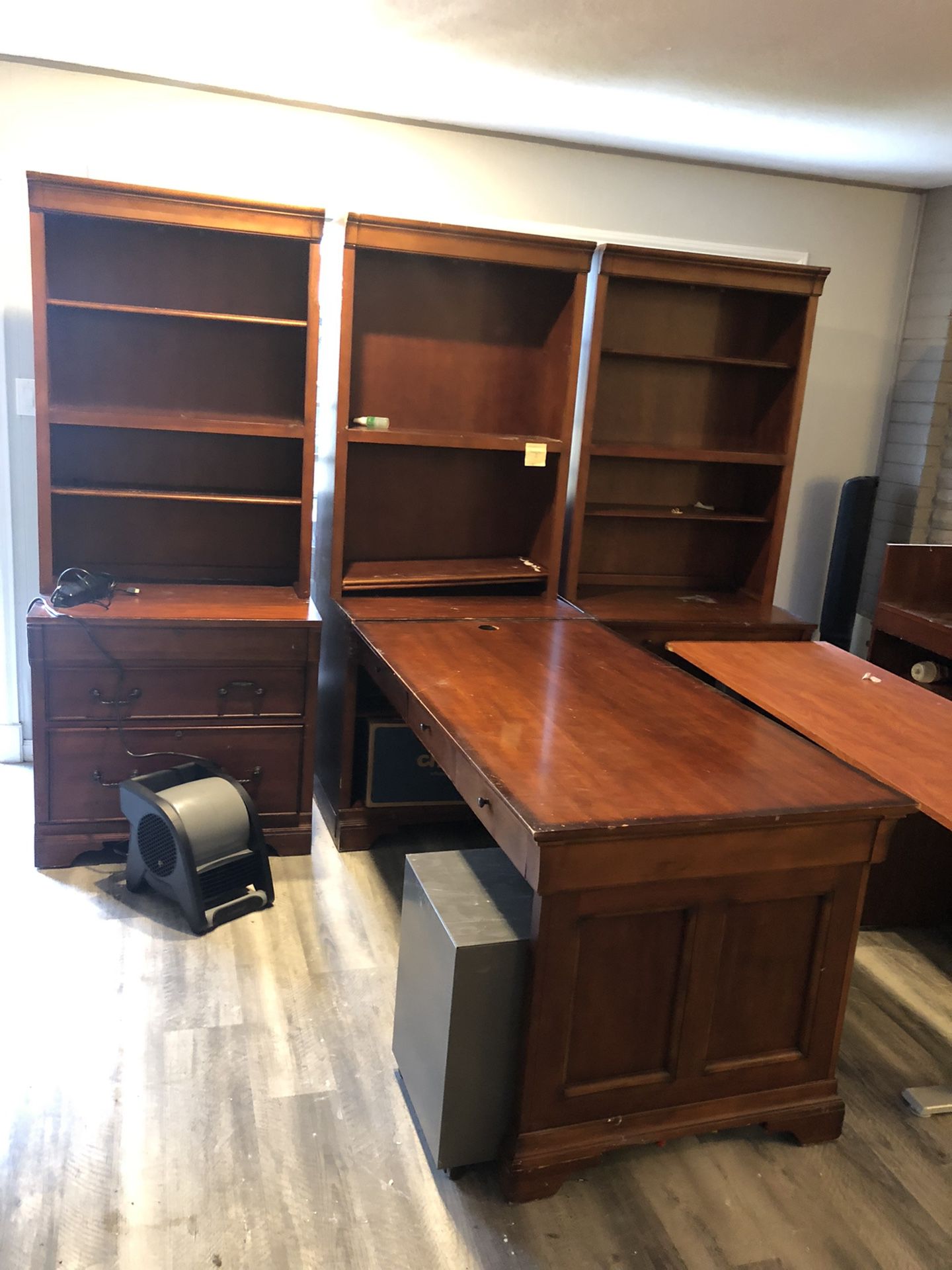 Solid Wood Office Desk Set 