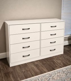 White Solid Wood Dresser