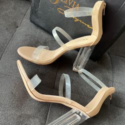NEW Clear Heels  Size 7.5 