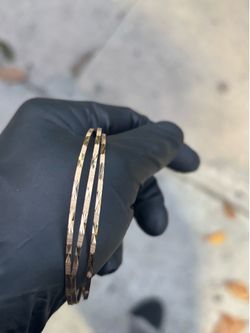 14k gold bangle set