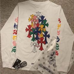Chrome heart multicolor long sleeve shirt