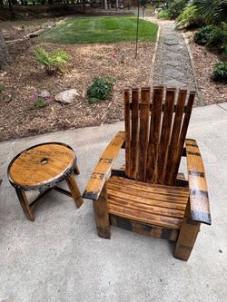 Whiskey Barrel Adirondack Chairs and Accessories