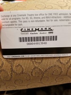 Movie passes for any movie! Never expire