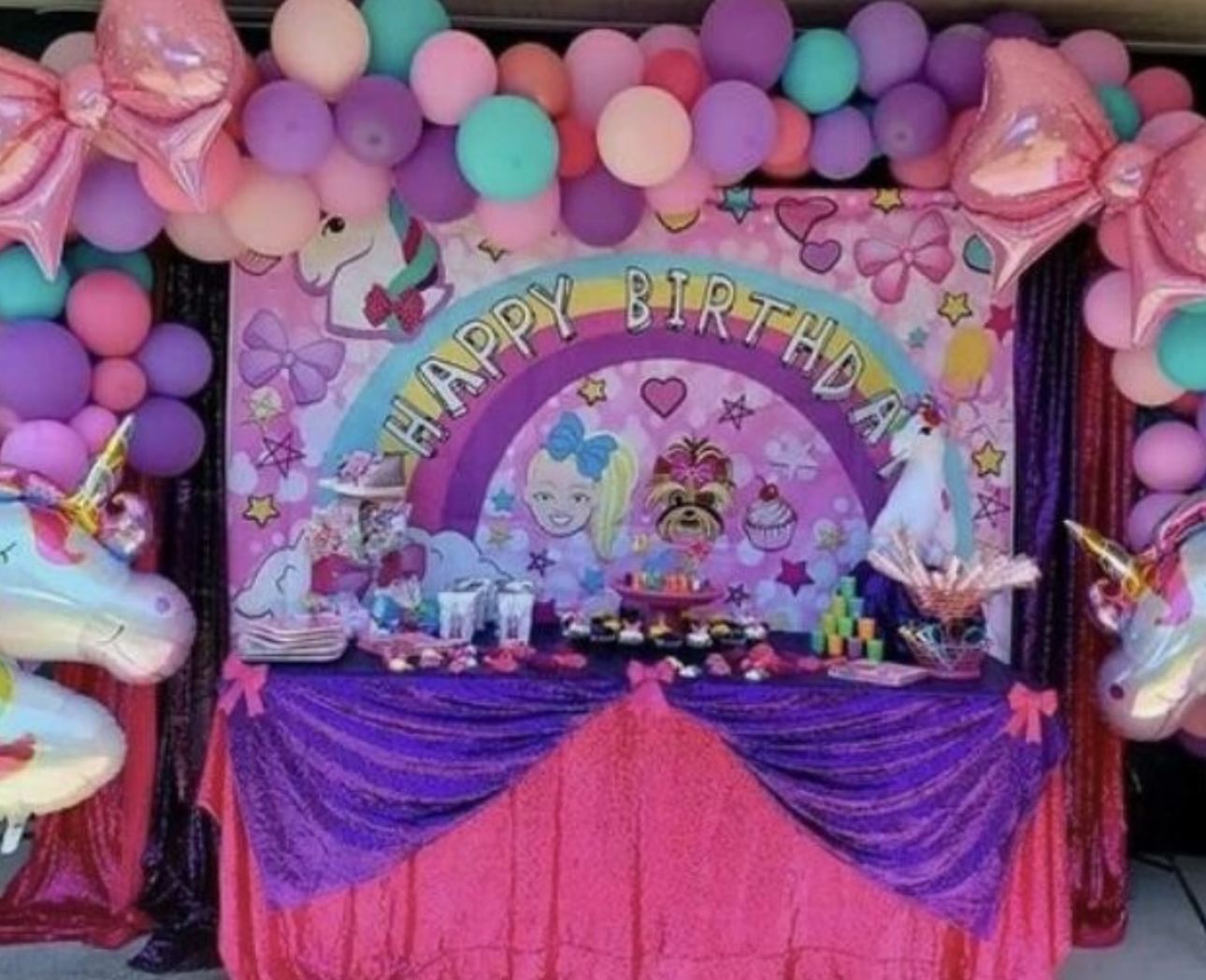 Jojo Siwa Birthday Party Backdrop