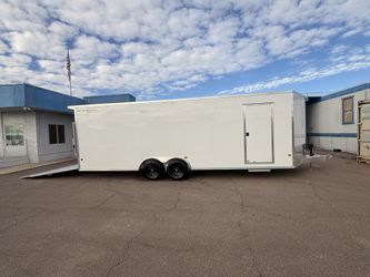 2026 Alcom Stealth Supreme 8.5x24 Aluminum Enclosed Trailer - Alum Floor, Cabinets, Airline Trac! 