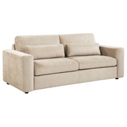 Amador Camel Chenille Upholstered Track Arm Sofa