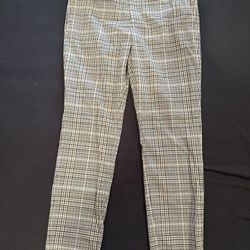 Slim-Fit Plaid Dress Pants 