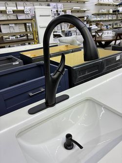 Kohler Matte Black Pull-Down Kitchen Faucet