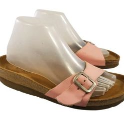 SIZE EUR 41 WOMAN NAOT FOOTWEAR PINK LEATHER SLIDES 
*price Is  Firm*