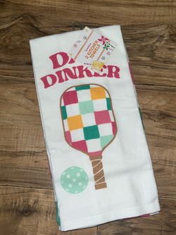 NWT Summer Pair of Kitchen Towels “Day Dinker”