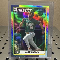 2025 Topps Update Max Muncy 35th Anniversary Parallel RC #U90-49 Oakland A's