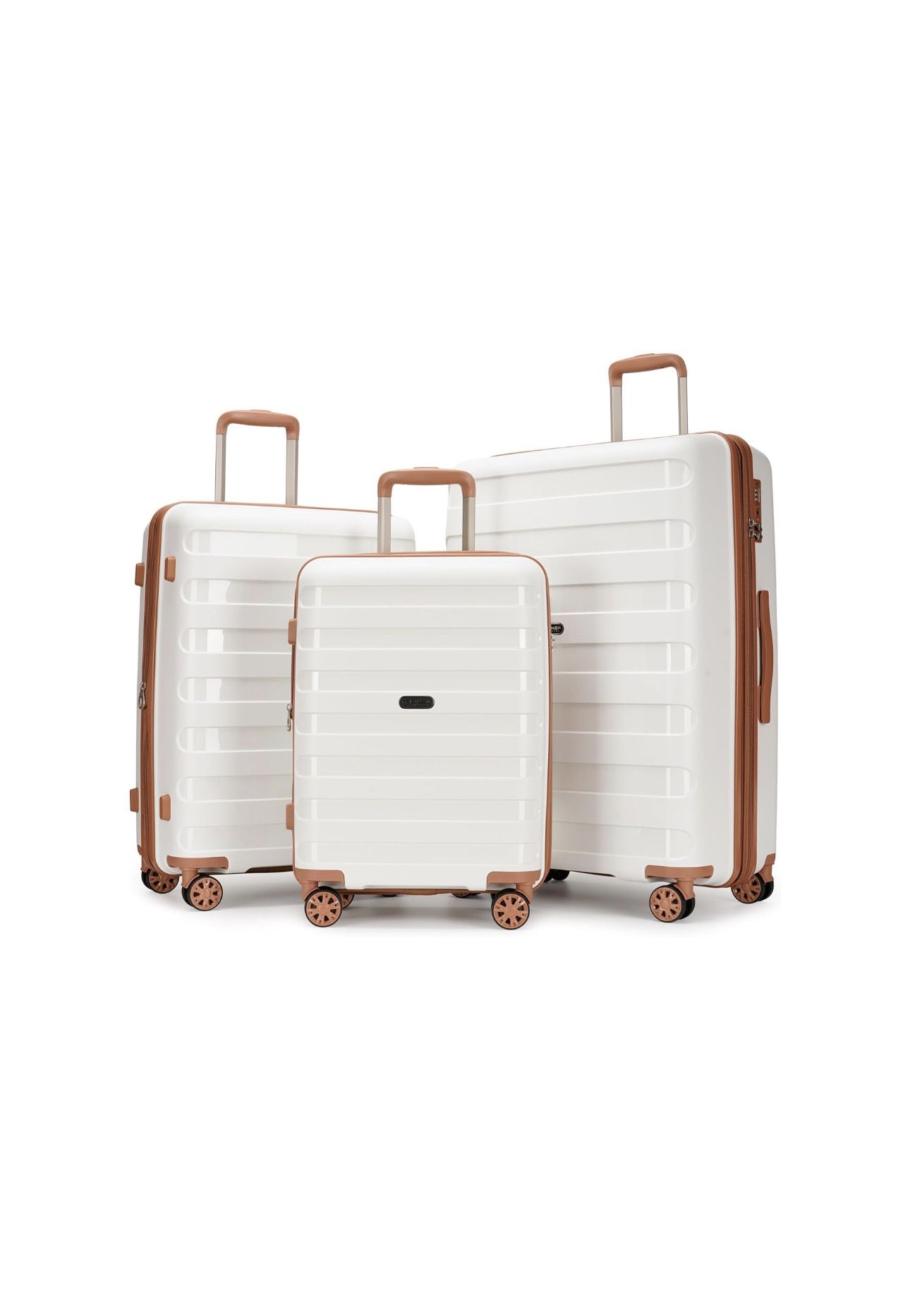 New in a sealed box PP material 3-piece expandable luggage sets with Spinner Wheels, Suitcase with TSA Lock,Large Luggage for Family Travel carry on 2