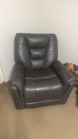 Leather electric recliner