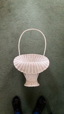 Large Vintage Wedding Wicker Flower Basket