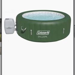 BestWay / Coleman SaluSpa AirJet Inflatable Hot Tub Top Heater / Pump Green 