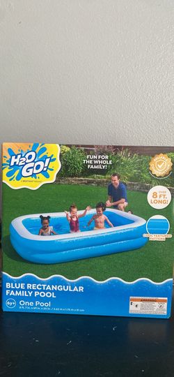 H2O Go! Blue Rectangular Inflatable Family Pool