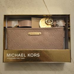 NWT Michael Kors Adjustable Logo Debossed Belt Bag L/XL in GIFT BOX BRAND NEW