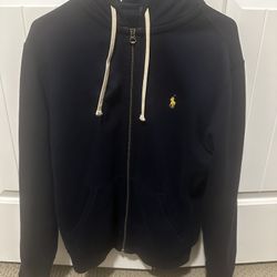 Polo Ralph Lauren Hoodie Navy Blue And Yellow 