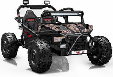 2317f $350  36V Kids Ride On UTV, 2-Seater 400W Electric Car for Kids 6+, 5-8 MPH Speed, 14" EVA Wheels, Metal Frame, Bluetooth Music, Rear Metal Susp