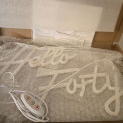 LED Neon "Hello Forty" Sign