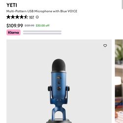 Yeti microphone new