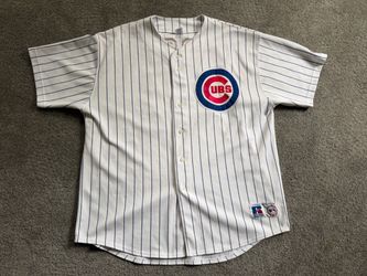 Vintage 90s Russell Athletic Chicago Cubs Pinstripe MLB Baseball Jersey sz XXL