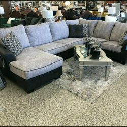 Bilgray Pewter RAF Sectional ♥️ Couch 1289